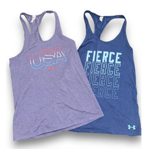 Two Under Armour‎ Loose Fit Workout Tanks Size: Small